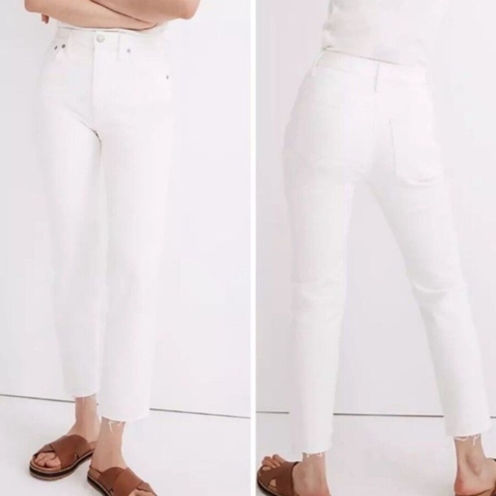 Madewell The Perfect Vintage Crop Jeans | White | Size 24